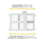 Safety 1st Lift, Lock and Swing Gate - Pressure or Hardware installed, Fits Spaces Between 28" and 42" Wide, 28" Tall, White