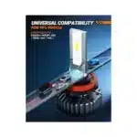 SEALIGHT H11 H8 H9 LED Headlight Bulbs, 30000 Lumens Super Bright LED Bulbs, Fanless Design, 6000K Cool White, Non-Polarity, Plug and Play, Pack of 2