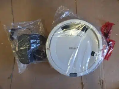 Shark ION Robot Vacuum AV752 with Wi-Fi Voice Control .45-Quart Dust Cup Capacity Smoke/Ash , White