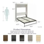 Signature Sleep Signature Sleep Queen Wall Bed, Ivory Oak