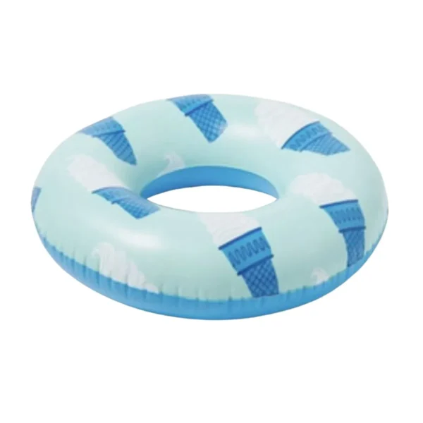 Sun Squad- Inflatable Swim Tube Ice Cream Cone Blue 31" Summer Pool