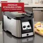 T-Fal Deep Fryer, Friteuse, Odorless Deep Fryer, Reduced Smoke and Smell, 3.5L, Stainless Steel, Silver