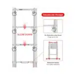 Telescoping Ladder 12.5 FT for Home Aluminum Extension Folding Ladder