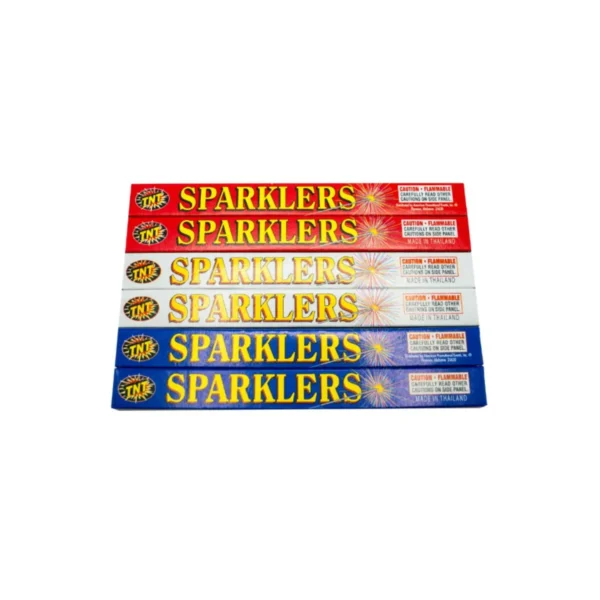 TNT Fireworks, 8in Gold Sparkler, Hand Held, Party, Holiday, Birthday