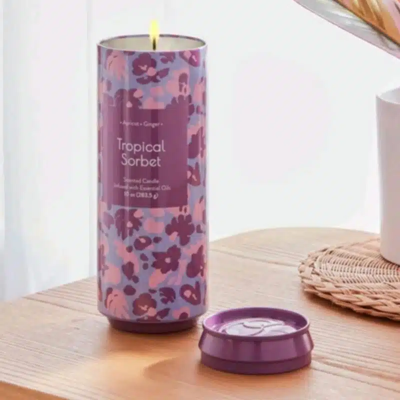 Tropical Sorbet Scented Candle Infused with Essential Oils 10 oz (283.5g)