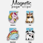 Unicorn Magnetic Page Clips