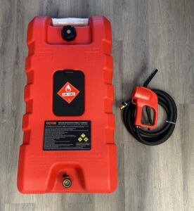 VEVOR Fuel Caddy, 15 Gallon, Portable Fuel Tank with Gravity & Hand Pump Modes, Fuel Tank Container with Wheels, 10 ft Delivery Hose & Manual Pump, Gas Caddy for Motorboats, ATVs, Gasoline & Diesel