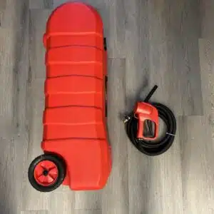 VEVOR Fuel Caddy, 15 Gallon, Portable Fuel Tank with Gravity & Hand Pump Modes, Fuel Tank Container with Wheels, 10 ft Delivery Hose & Manual Pump, Gas Caddy for Motorboats, ATVs, Gasoline & Diesel