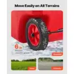 VEVOR Fuel Caddy, 15 Gallon, Portable Fuel Tank with Gravity & Hand Pump Modes, Fuel Tank Container with Wheels, 10 ft Delivery Hose & Manual Pump, Gas Caddy for Motorboats, ATVs, Gasoline & Diesel