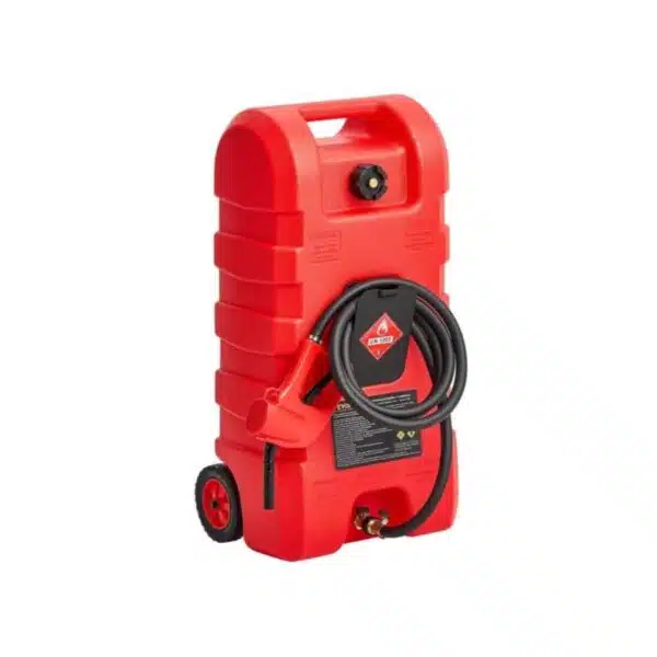 VEVOR Fuel Caddy, 15 Gallon, Portable Fuel Tank with Gravity & Hand Pump Modes, Fuel Tank Container with Wheels, 10 ft Delivery Hose & Manual Pump, Gas Caddy for Motorboats, ATVs, Gasoline & Diesel