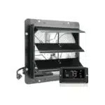 VEVOR Shutter Exhaust Fan, 14'' with Temperature Humidity Controller, EC-Motor, 1513 CFM, 10-Speed Adjustable Wall Mount Attic Fan, Ventilation and Cooling for Greenhouses, Garages, Sheds, ETL Listed