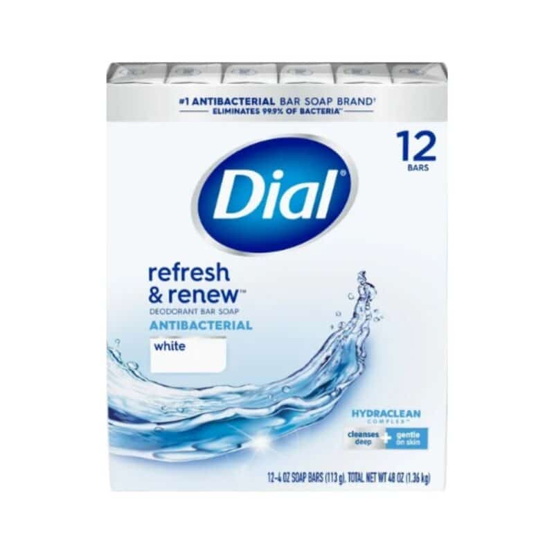 Dial Antibacterial Bar Soap, Refresh & Renew in 4 oz bars
