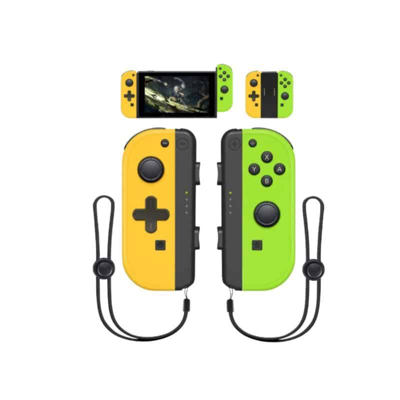 Yellow and green Joypad Controller Replacement for Switch Wireless with strap