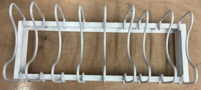 Brightroom metal lid and pan organizer in white for kitchen storage