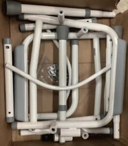 Careboda Bedside Commode Chair in gray for seniors