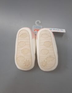 Carter's girls white baby soft sole shoes, first walker laced sneakers