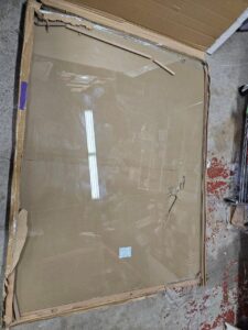 GlassWarehouse 60in x 78in Frameless Fixed Shower Panel in Brushed Nickel