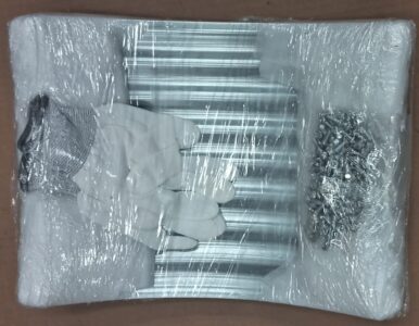 Round 1 ft Silver fixture professional product photography