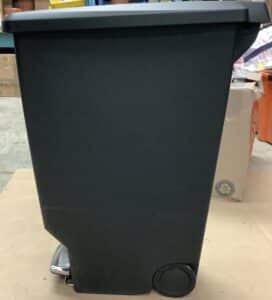 Simplehuman 40 liter slim kitchen step trash can with secure slide lock in black