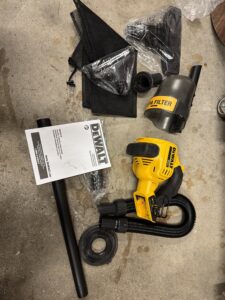 DEWALT cordless handheld vacuum with HEPA filter in black and yellow