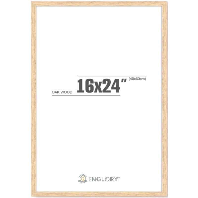 ENGLORY oak wood picture frame in natural beige 16x24 inch