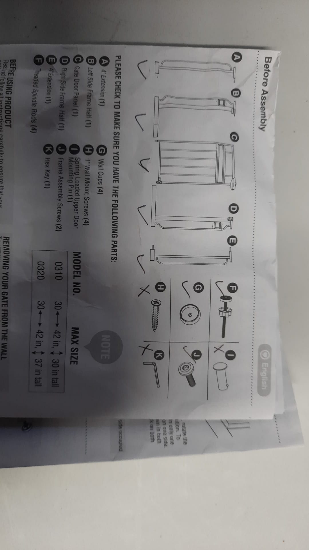 Regalo extra wide walk thru baby gate with décor hardwood and extension kits