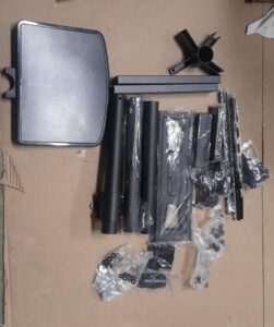 VEVOR mobile tv stand for 23 to 60 inch TVs with adjustable height and wheels