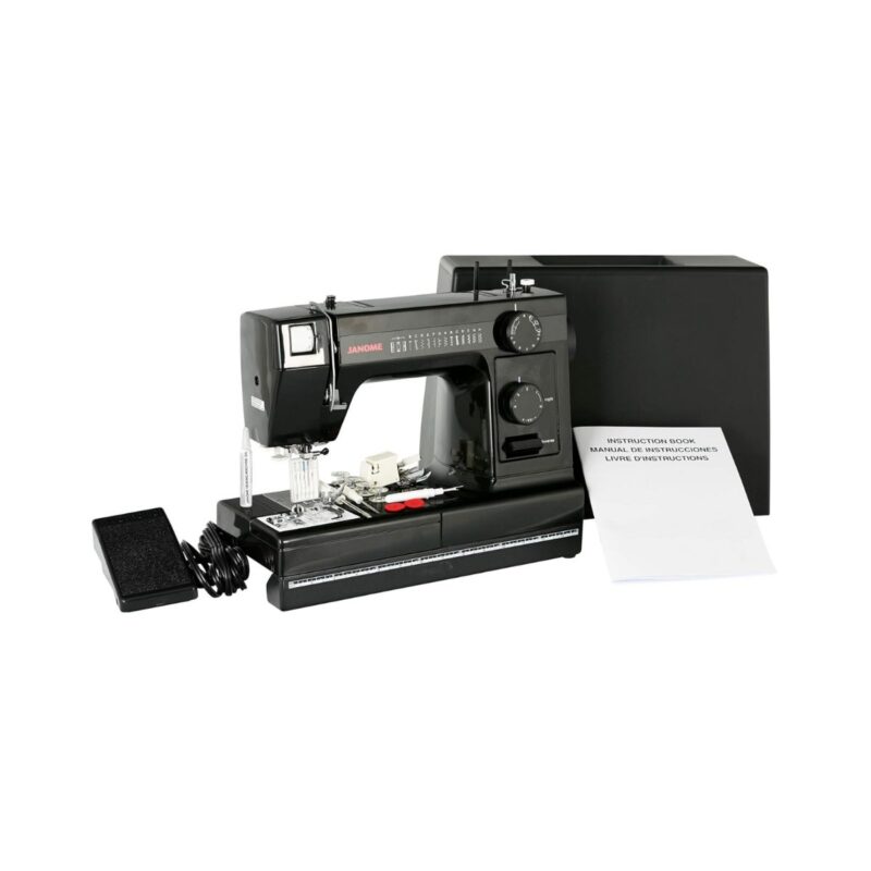 Janome heavy duty sewing machine in black edition all metal body