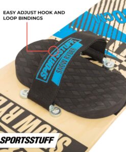 SportsStuff beginners snowboard in blue with hardwood construction and easy adjustment