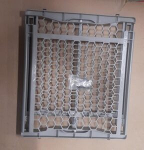 Regalo extra wide baby gate in white plastic pressure-mounted design