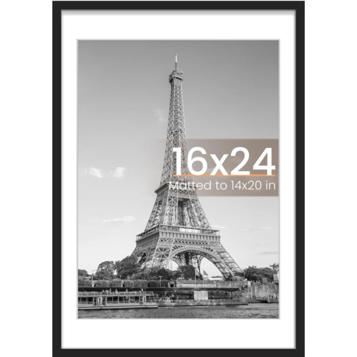 16x24 picture frame - upsimples Black upsimples 16x24 picture frame showcasing a stylish and durable design