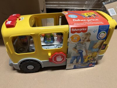 Fisher-Price toddler learning toy big yellow bus musical pull-along vehicle for kids