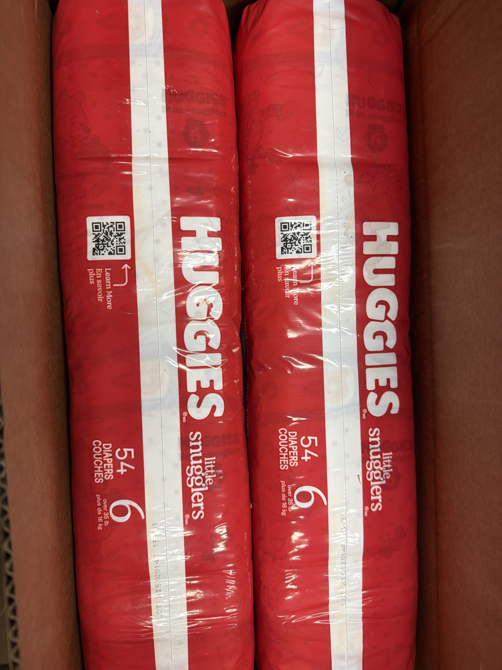 Huggies size 6 diapers in packaging for active toddlers