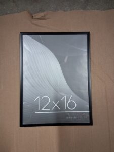 Americanflat 12x16 picture frame with polished plexiglass in black finish