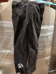 Carhartt womens insulated bibs in dark brown with quilted lining