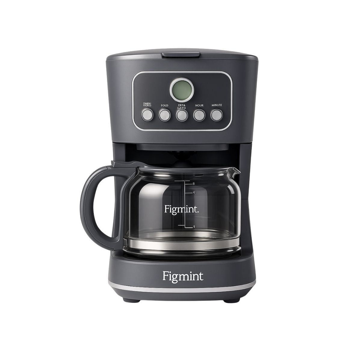 Programmable Coffee Maker - 12 Gray - Figmint™ 12 programmable coffee maker in sleek gray finish
