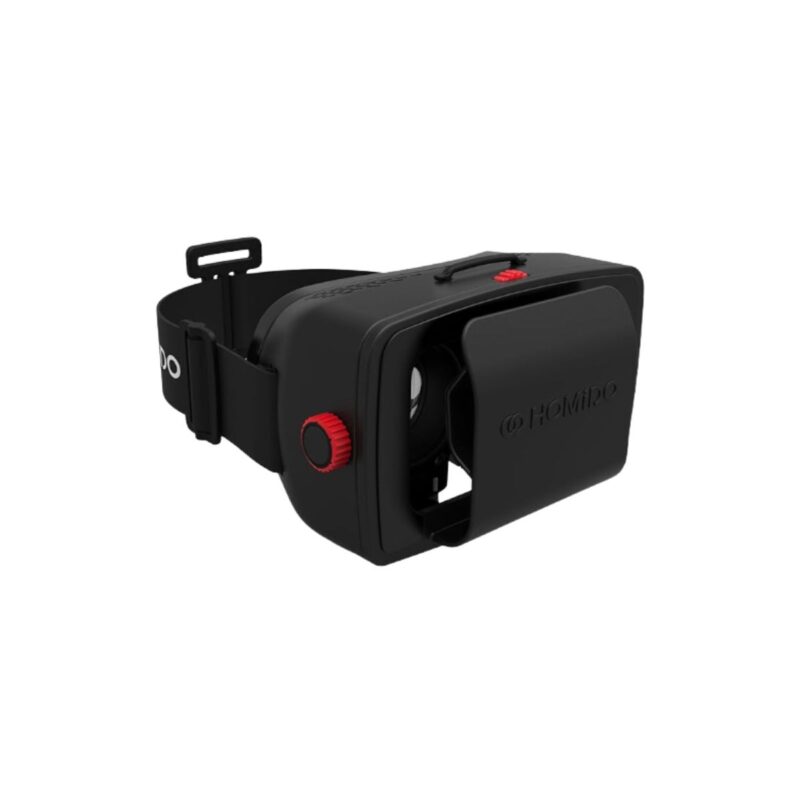 Homido virtual reality headset in black ergonomic design