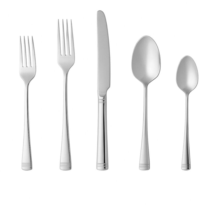 Fortessa stainless steel flatware in mirrored finish set for four