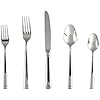 Fortessa stainless steel flatware in mirrored finish set for four