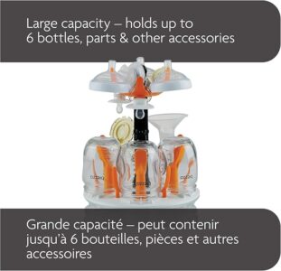 Baby bottle sterilizer dryer in sleek white finish