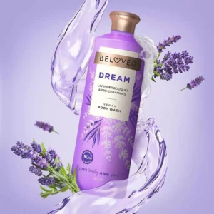 Beloved vegan body wash with lavender bouquet scent