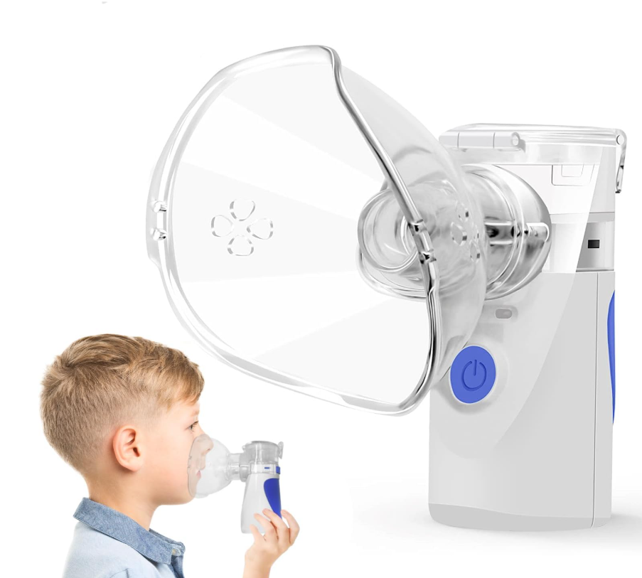 Mesh mesh nebulizer handheld inhaler machine in compact white design