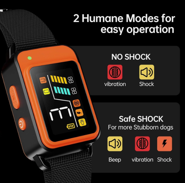 Dog bark collar in smart rechargeable design