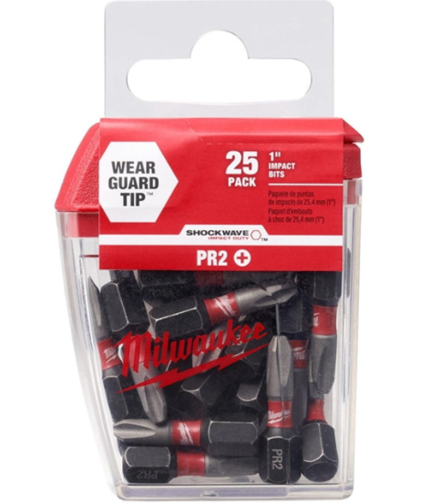 Milwaukee impact duty phillips bits pack in professional product photography