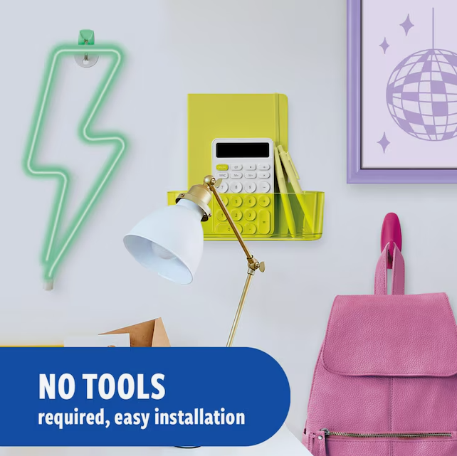 Command clear cord clips in green with adhesive strips