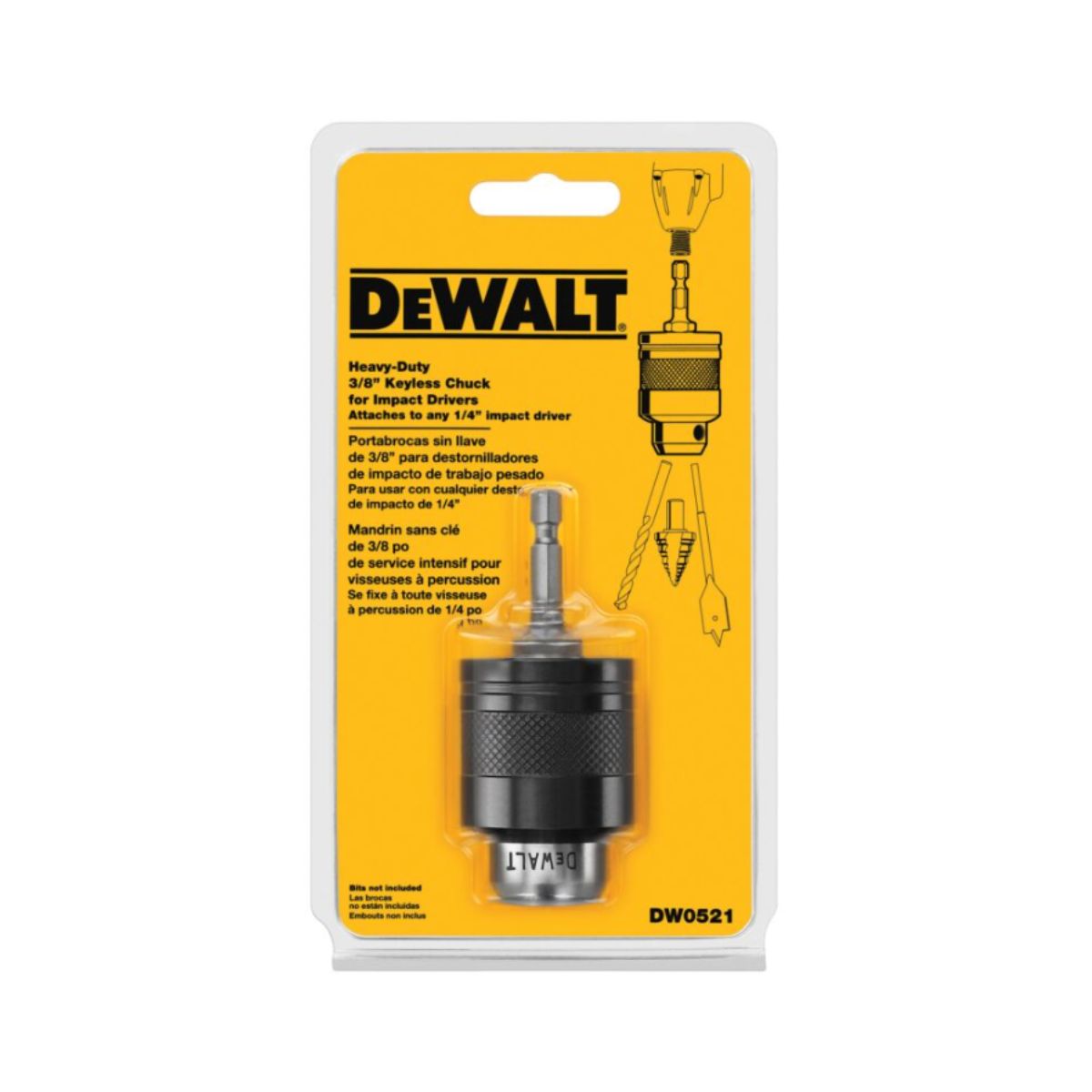 Quick Connect Impact Chuck - Dewalt 3/8 Inch Dewalt quick connect impact chuck in professional yellow finish