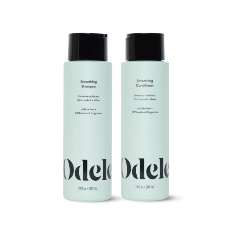 Smoothing sulfate free shampoo in conditioner set for moisture and frizz control