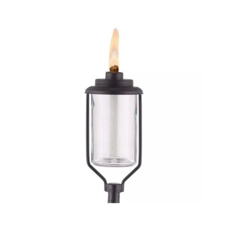 Brand convertible torch in clear glass for garden use