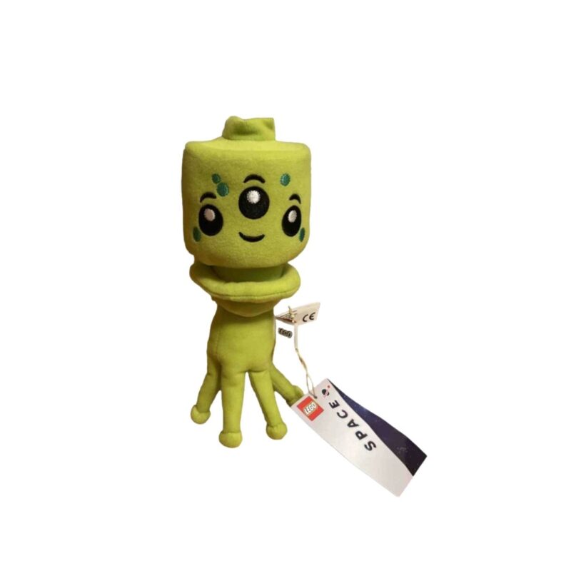 Brand plush space alien in vibrant green soft plush