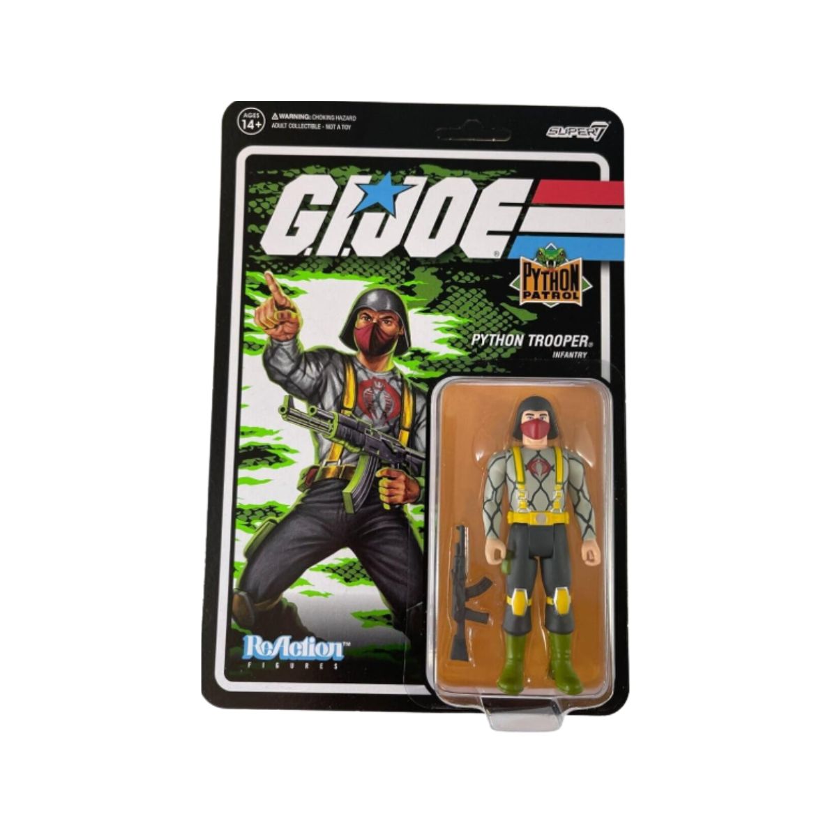 Action Figure - Python G.I. Joe Super 7 Python action figure detailed in vibrant colours